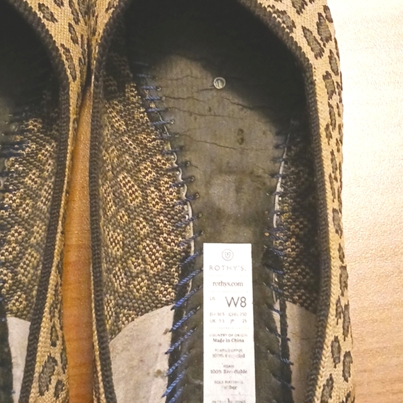 Rothy's "Retired Cheetah" Round Toe Ballet Flats in Size W8 - Picture 9 of 10